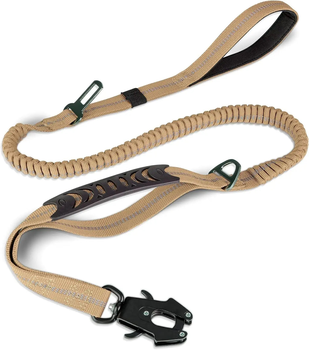 Tactical Shock Absorbing Bungee Dog Leash, 4-6FT
