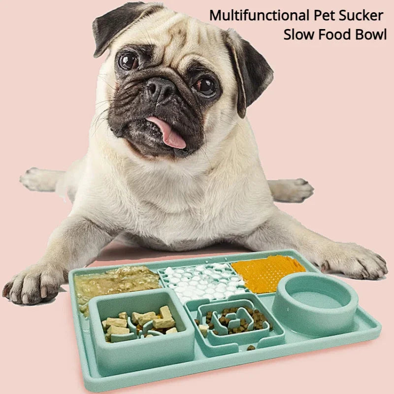 Dog Licking Pad Slow Feeding Bowl  Suction Cup Lick Mat