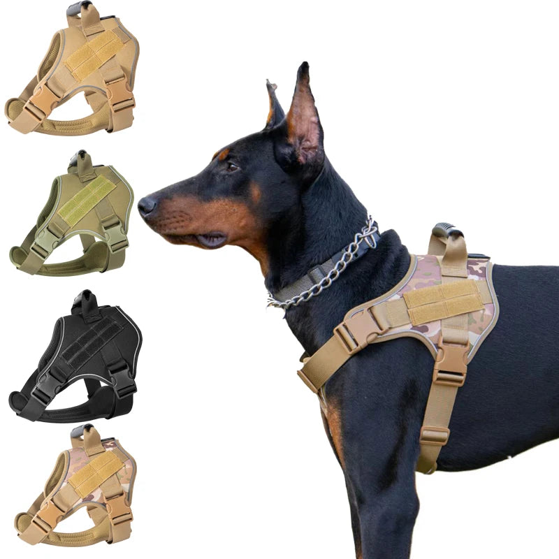 Tactical Dog Harness Doberman Pinscher Pet Training Vest