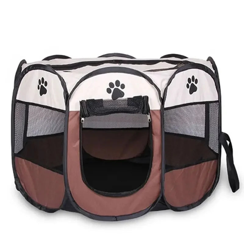 Portable Foldable Pet Tent Kennel Octagonal Fence Puppy Shelter
