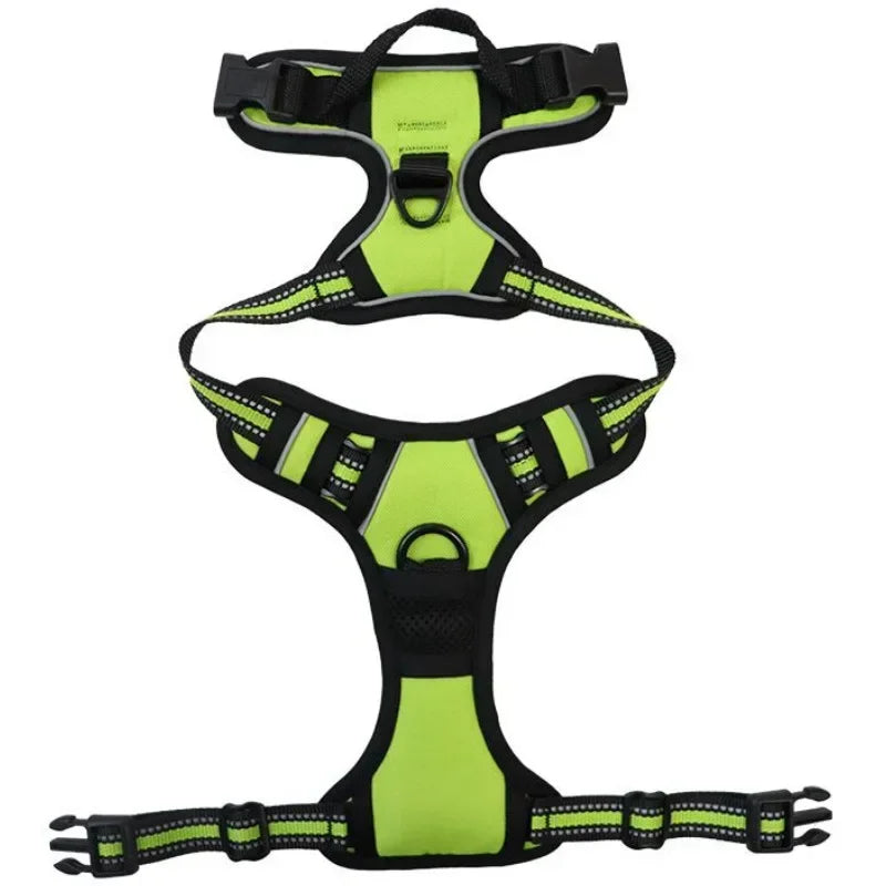 Pet Dog Harness Reflective Adjustable Breathable Vest Chest Strap