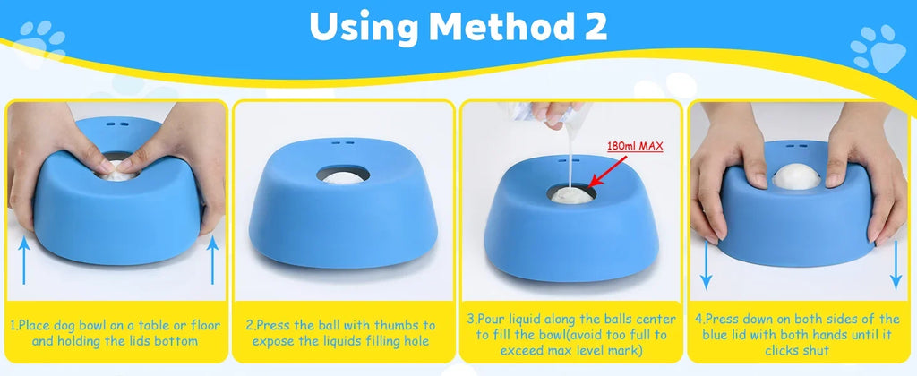Liquid Slow Dog Bowls  Anti-slip Ball-shaped
