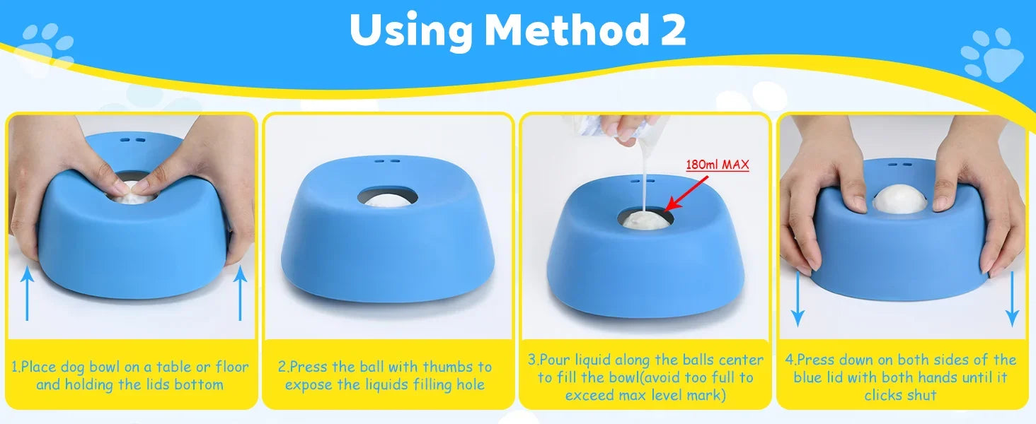 Liquid Slow Dog Bowls  Anti-slip Ball-shaped