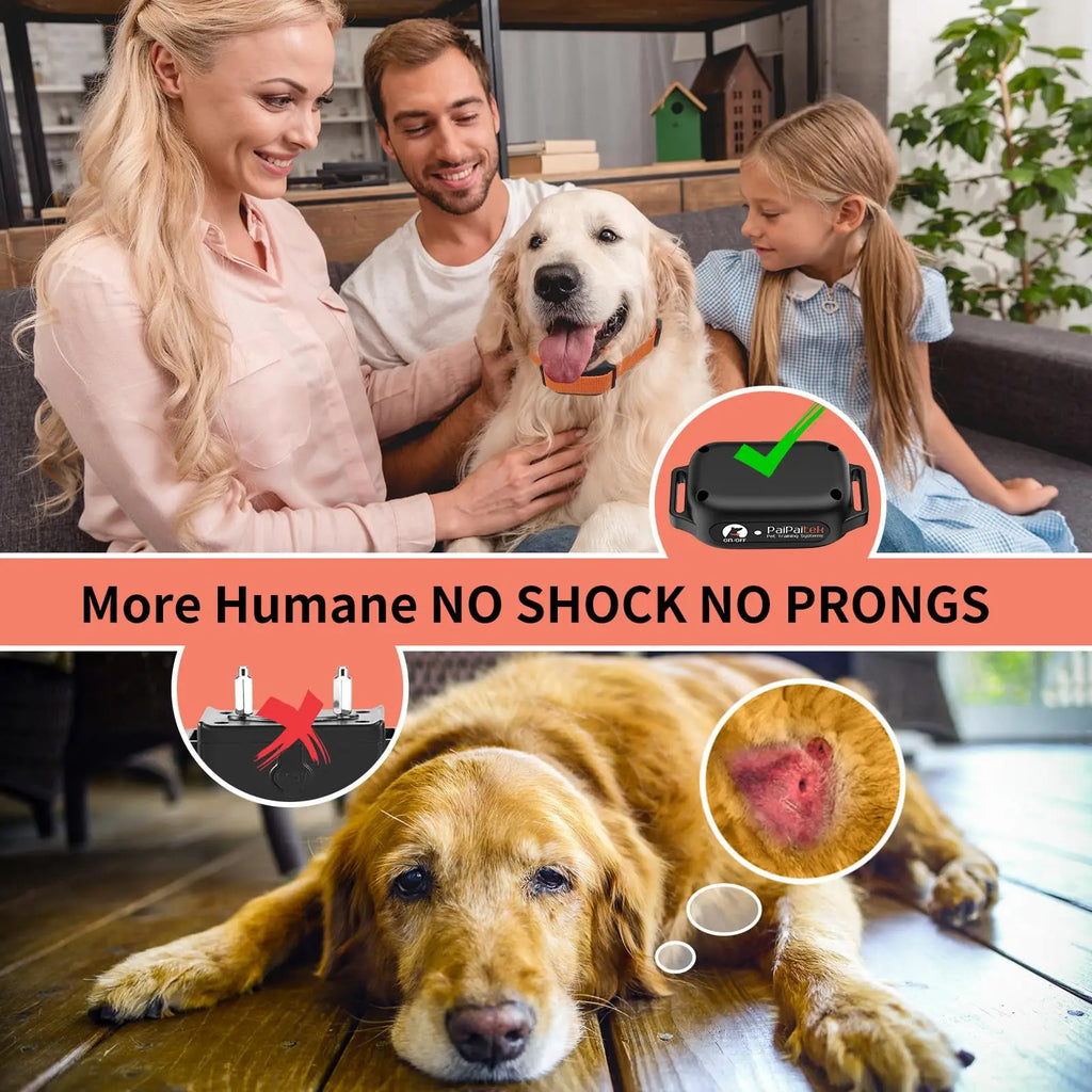 No Shock Dog Training Collar, 3300ft Remote Waterproof Beep & Vibration Collar.