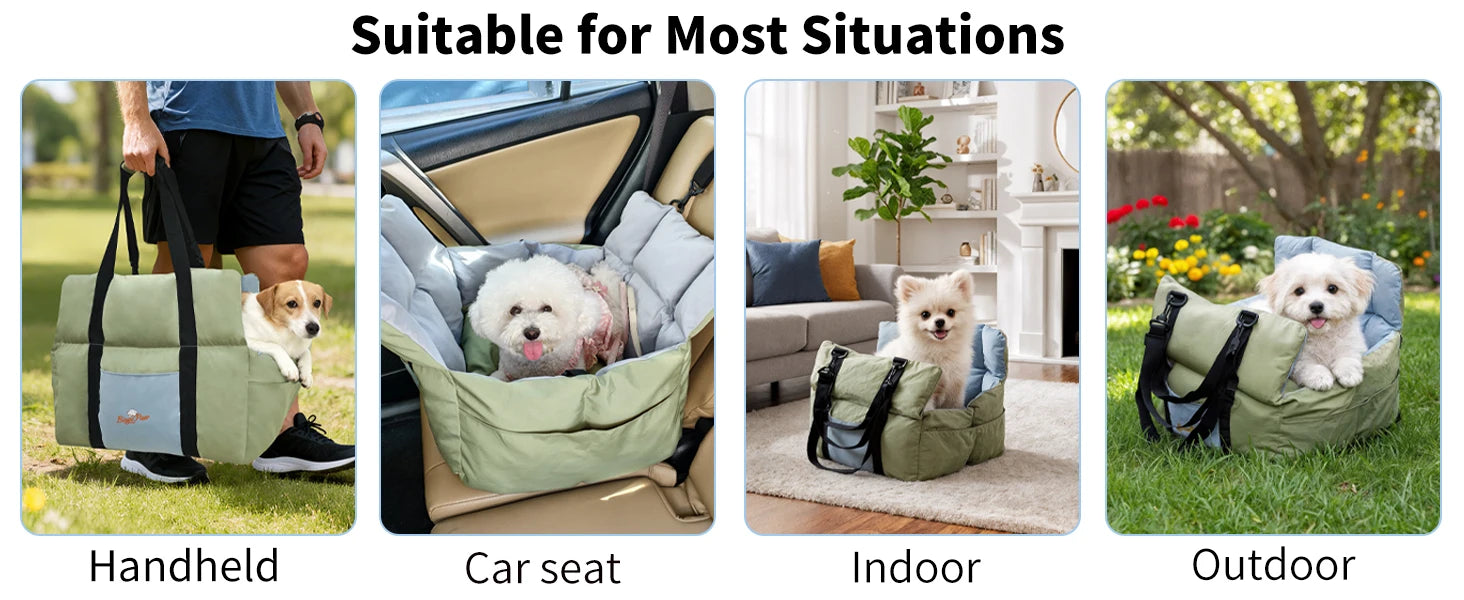 Portable Dog Car Seat Pet Puppy Booster Travel Bed