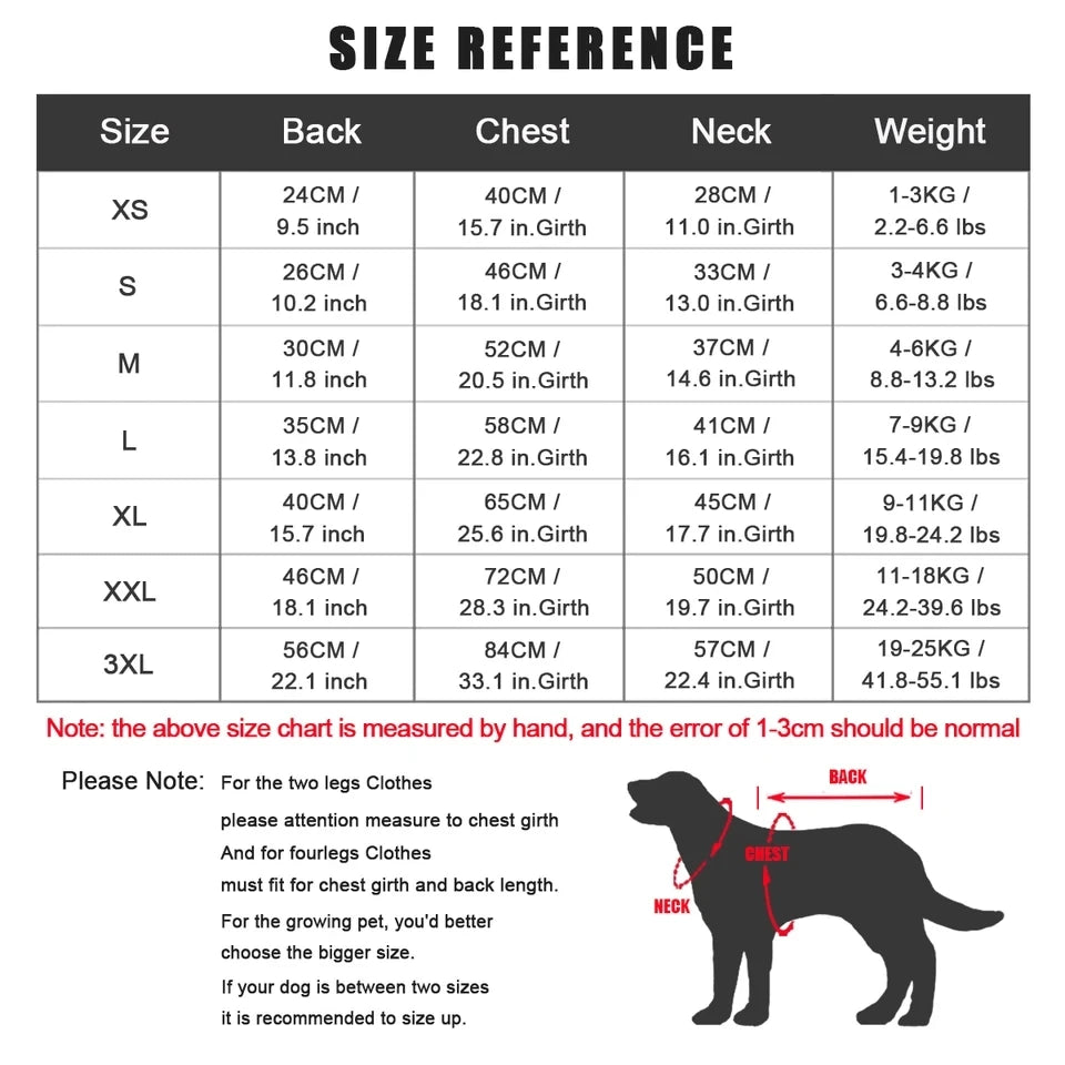 Large Winter Pet Dog Clothes Puppy Warm Windproof Jacket