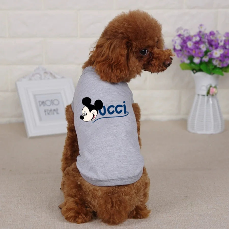 1pc   Mickey minimalist print printed pet vest, soft and breathable