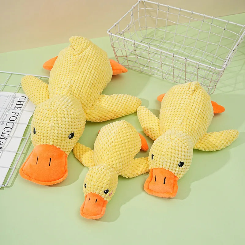 Plush Companion Sleeping Duck Dog Toys for Small Large Dogs