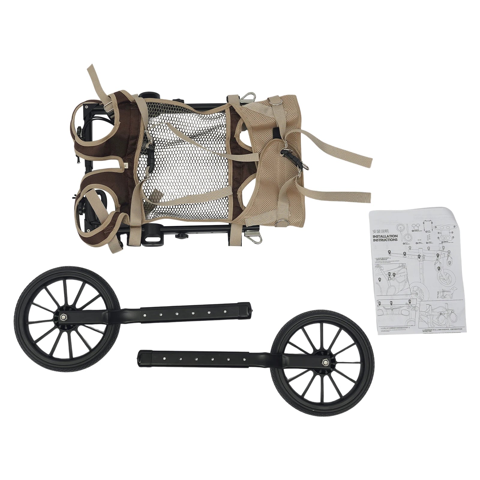 XL Pet Rehabilitation Walking Aid Stable and Reliable 2-wheel Dog Wheelchair