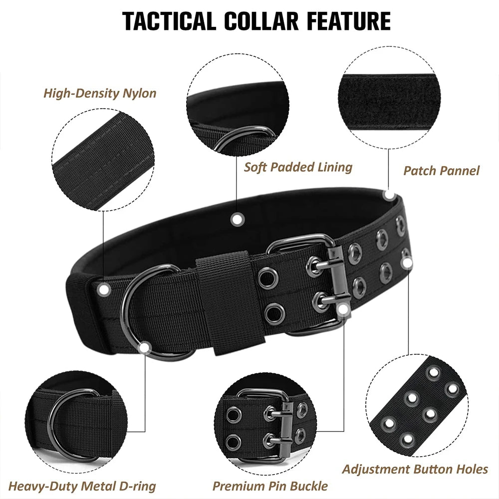 Tactical Dog Collar 1pc Durable Nylon Military Collars