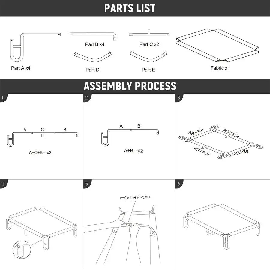 Elevated Outdoor Dog Bed Dog Cots beds for Large Dogs
