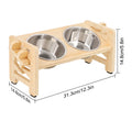 Elevated Small Dog-Cat Bowls Tilted Adjustable Feeder Stand