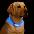 New LED Dog Collar Rechargeable，3 Mode Adjustable Glowing Dog Collar