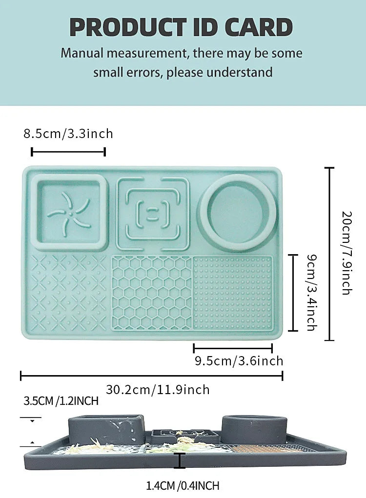 Dog Licking Pad Slow Feeding Bowl  Suction Cup Lick Mat
