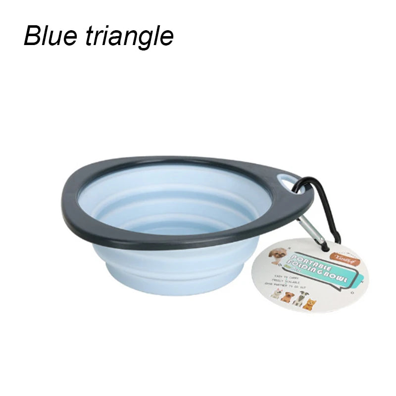 Pet Folding Silicone Bowl Collapsible Dog Outdoor Travel