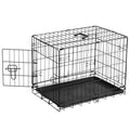 Folding Metal Wire Dog Cage with Plastic Leak-Proof Pan Tray