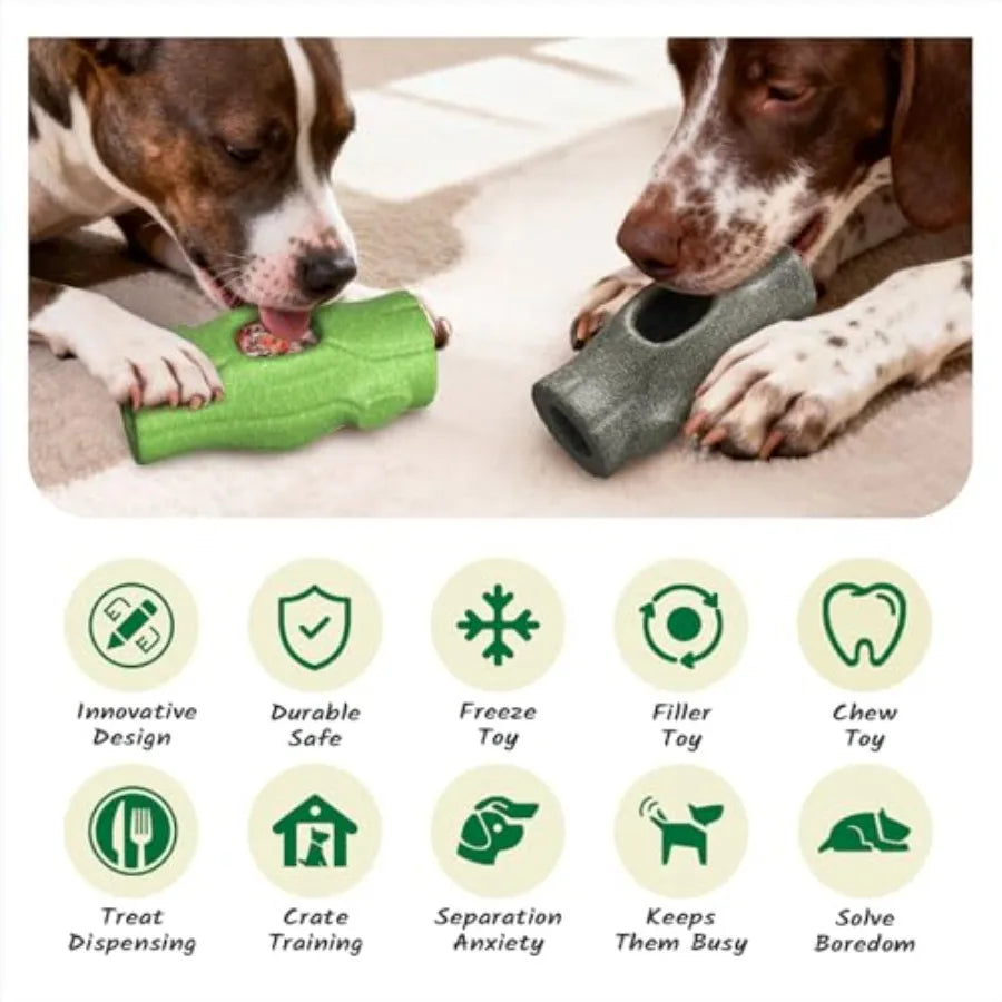 3-in-1 Durable Dog Enrichment Toy - Long-Lasting Fillable and Frozen Lick Toy.