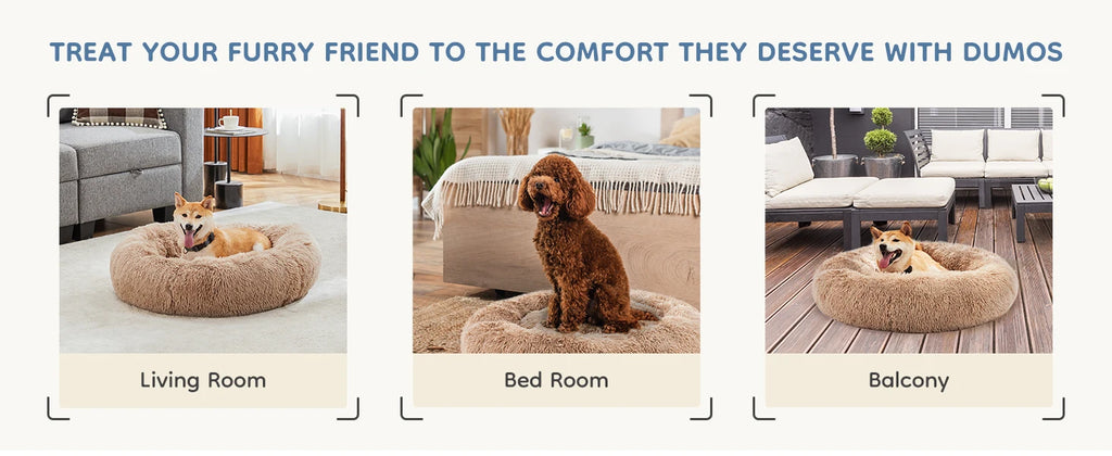 JHK Calming Dog Bed for Medium to Large Dogs Washable