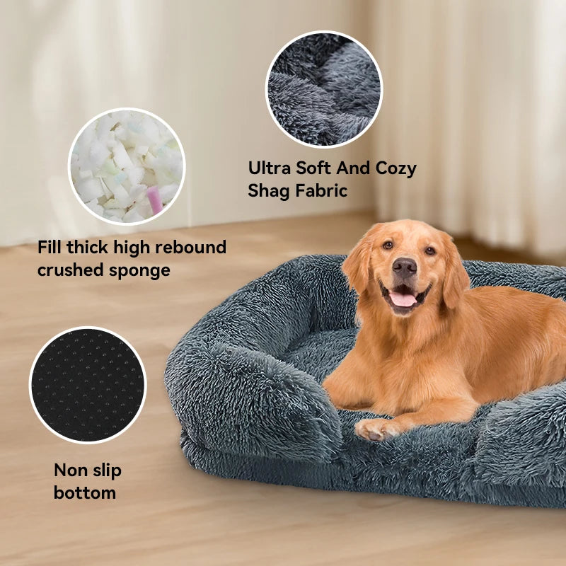 Thickened orthopedic dog bed for large dogs.