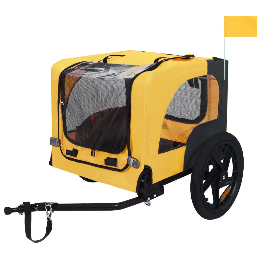 Pet Bike Trailer Dog Cart for Bicycle Easy Folding Frame Quick Release