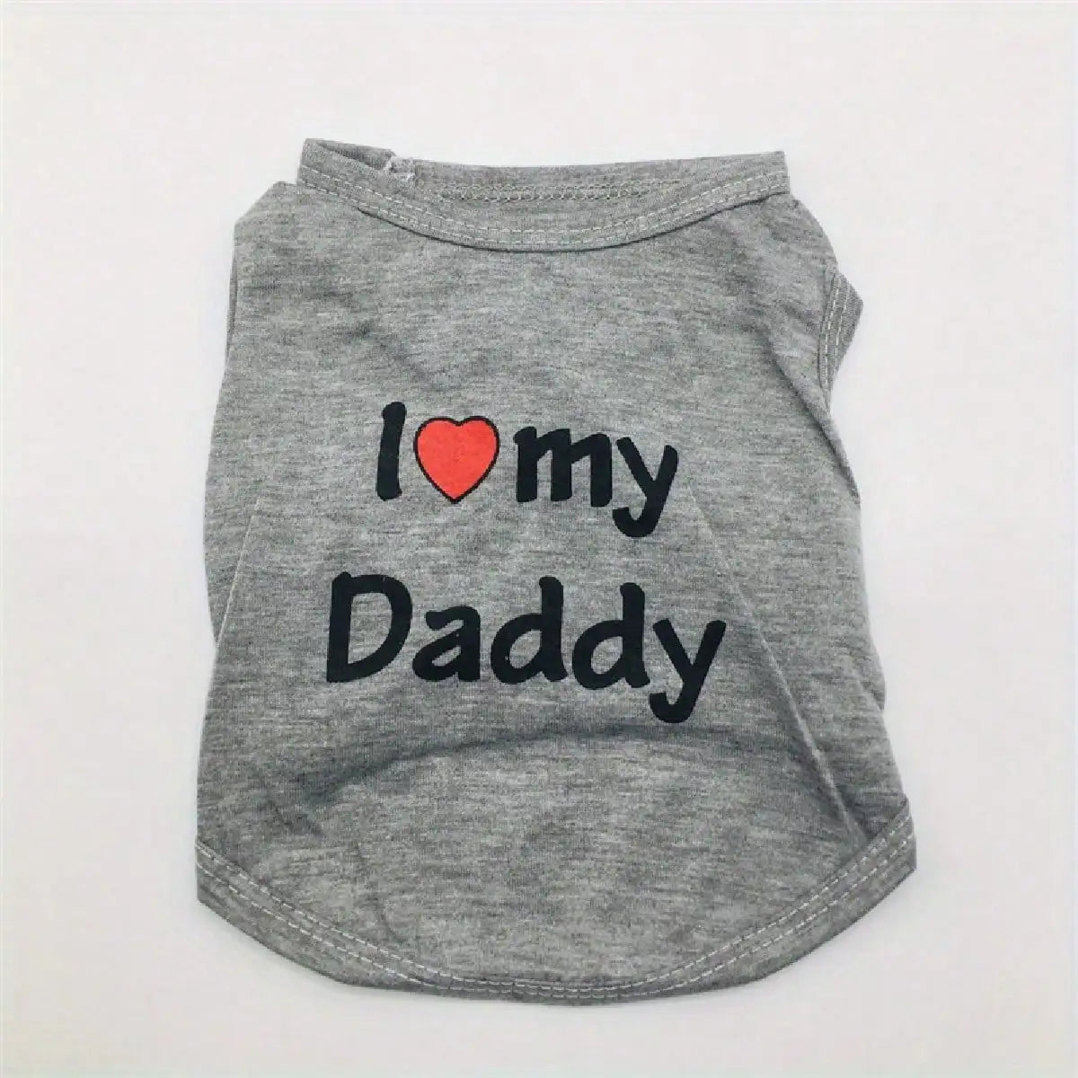 Dog Vest, "I Love My Daddy, Mommy" Puppy T-Shirt, Summer Sleeveless Vest