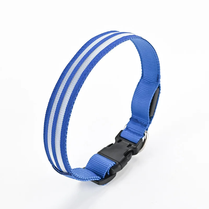 Light Up Dog Collar Night Walk Color LED Glowing