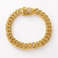 Luxury Hip Hop Dog Collar, Gold Tone Stainless Steel Chain,