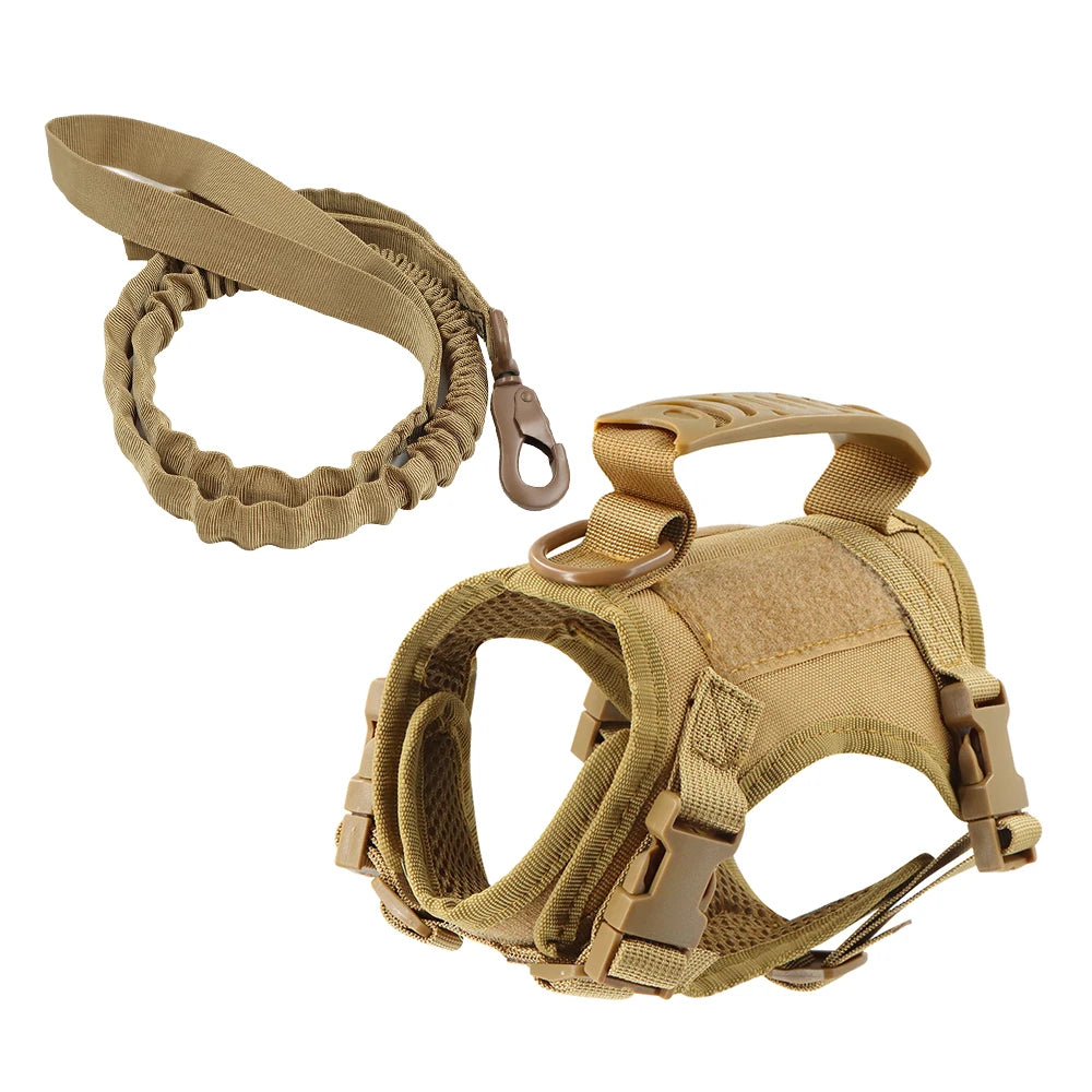 Tactical Puppy Harness Leash Set For Small Dogs