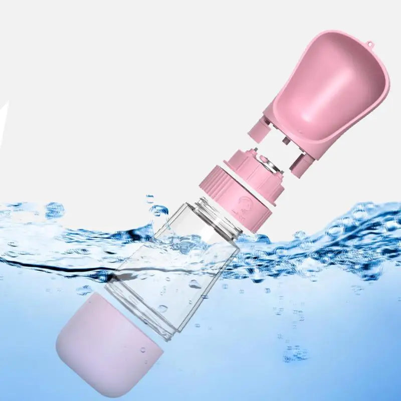 Portable Dog Water Bottle With Food Container