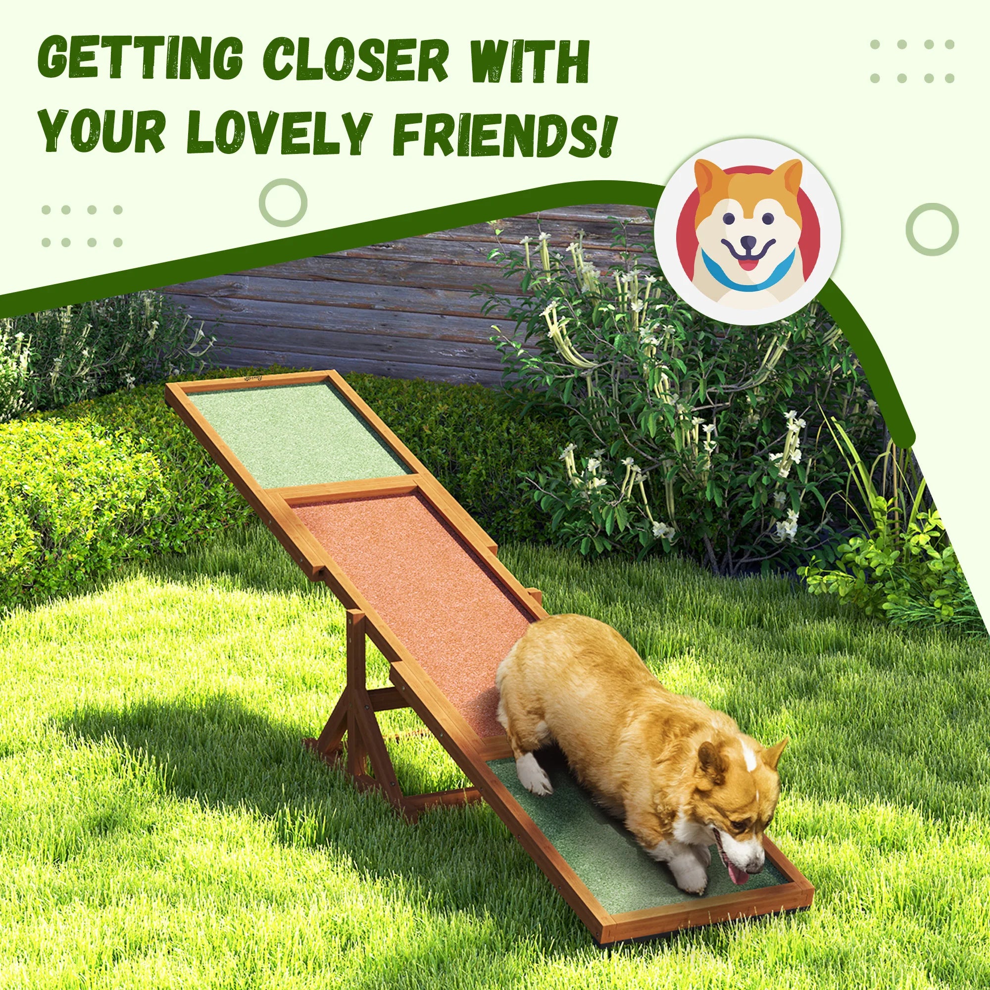 Dog Agility Seesaw Teeter Board for Training Pets Up To 88 Lbs.