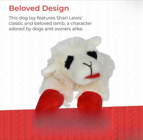 6" Lamb Chop Squeaky Dog Toy, Extra Soft Plush Chew Toy.