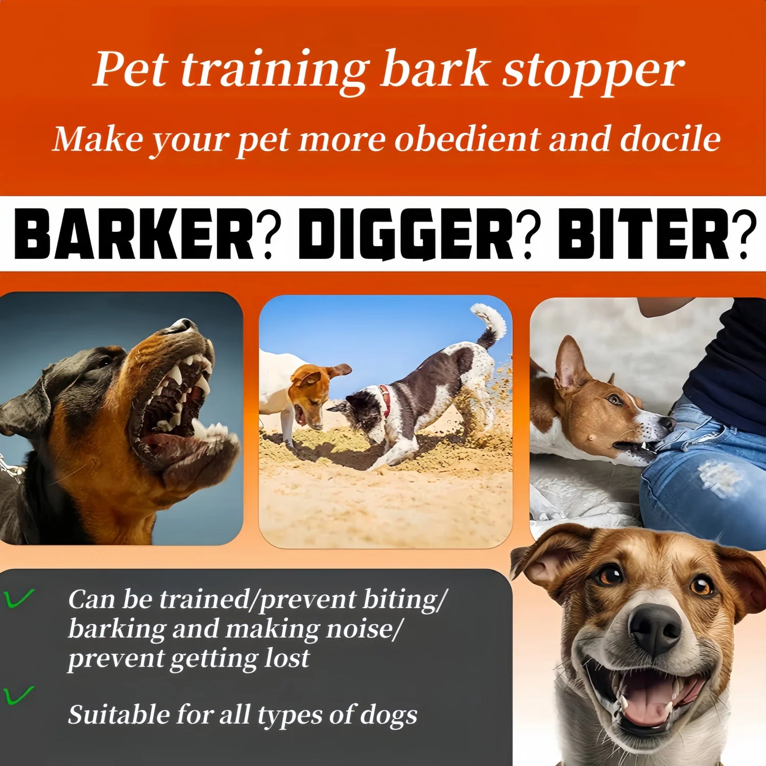 Waterproof Dog Bark Collar,Rechargeable Anti-Bark Collar For Dog.