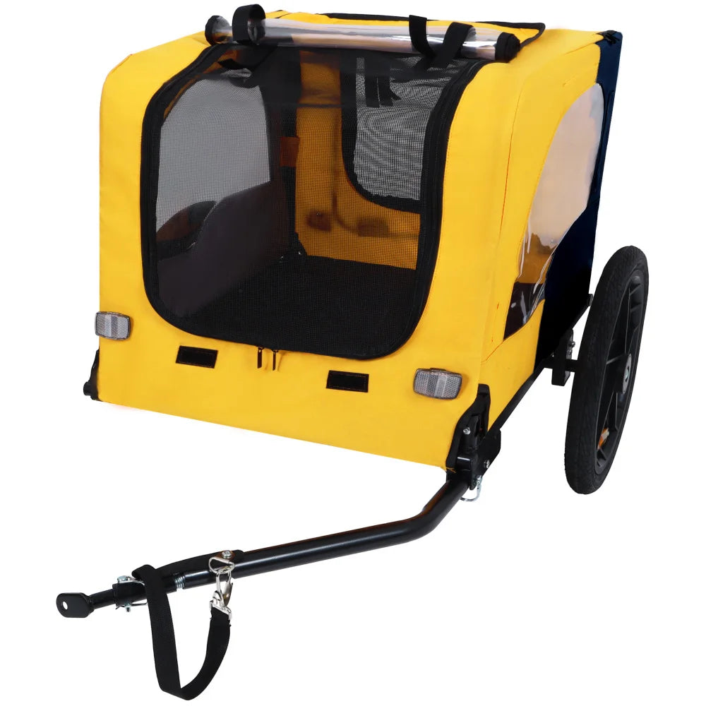 Pet Bike Trailer Dog Cart for Bicycle Easy Folding Frame Quick Release