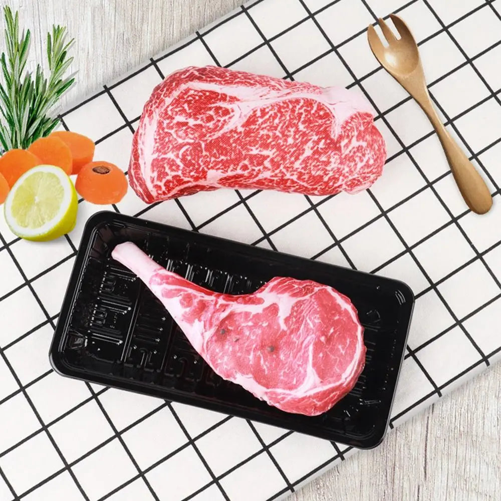 Simulation Squeaky Bone Dog Toys Steak Bite-Resistant Clean Dog Chew