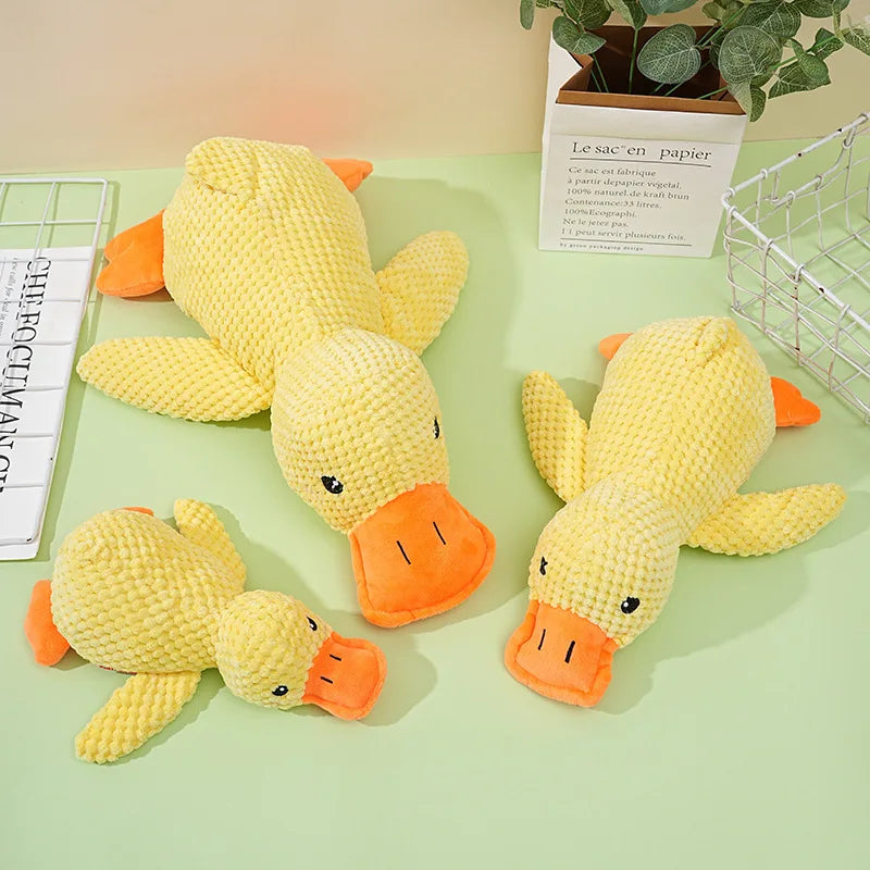Plush Companion Sleeping Duck Dog Toys for Small Large Dogs