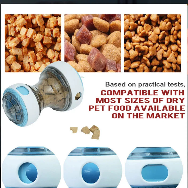Interactive Dog Treat Dispenser Toy Dog Puzzle Rolling Leak Food Ball Toy