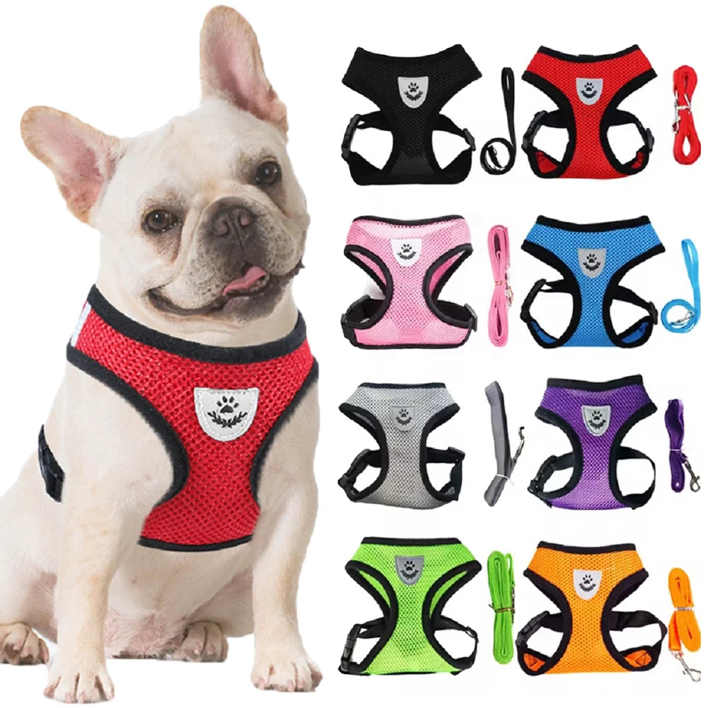 Cat Dog Harness With Lead Leash Kitten Puppy Outdoor Walking Collar Harness Adjustable Vest For Small Medium Pet Accessories