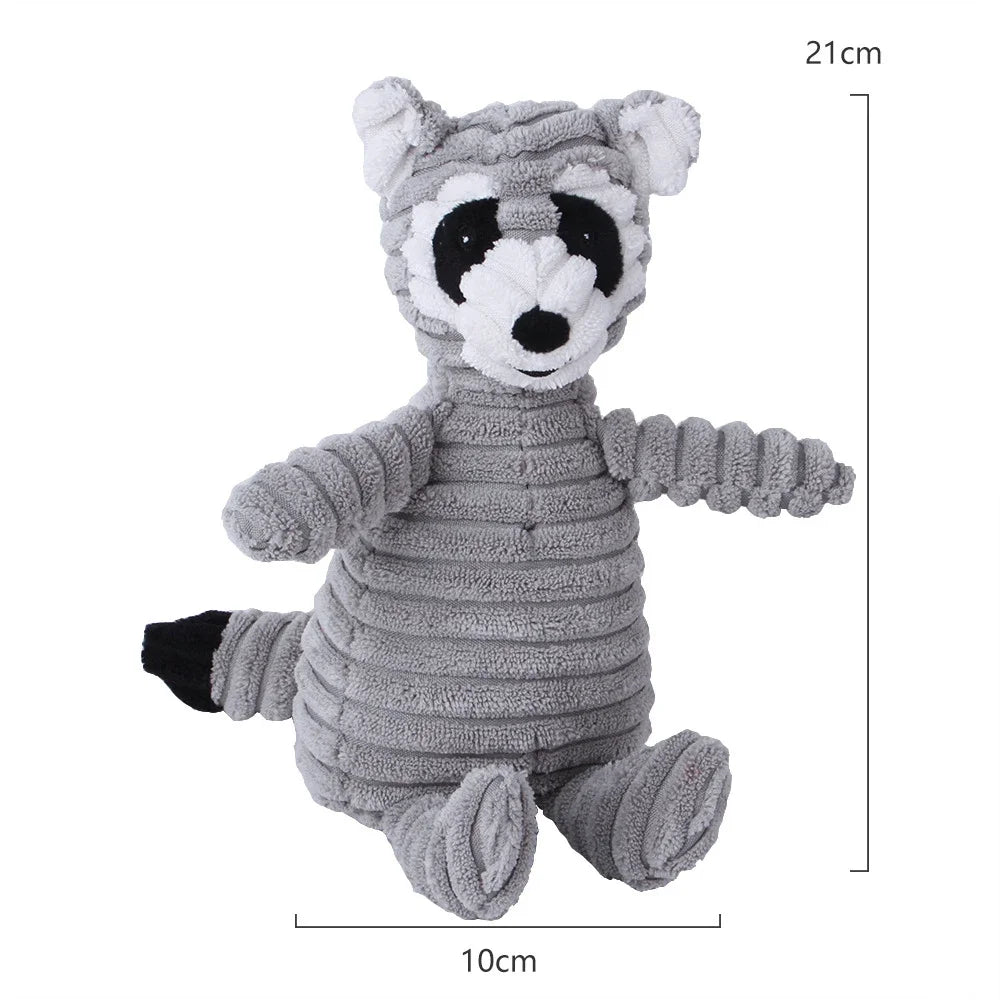 Plush Dog Toy Animals Shape Bite Resistant Squeaky Toys