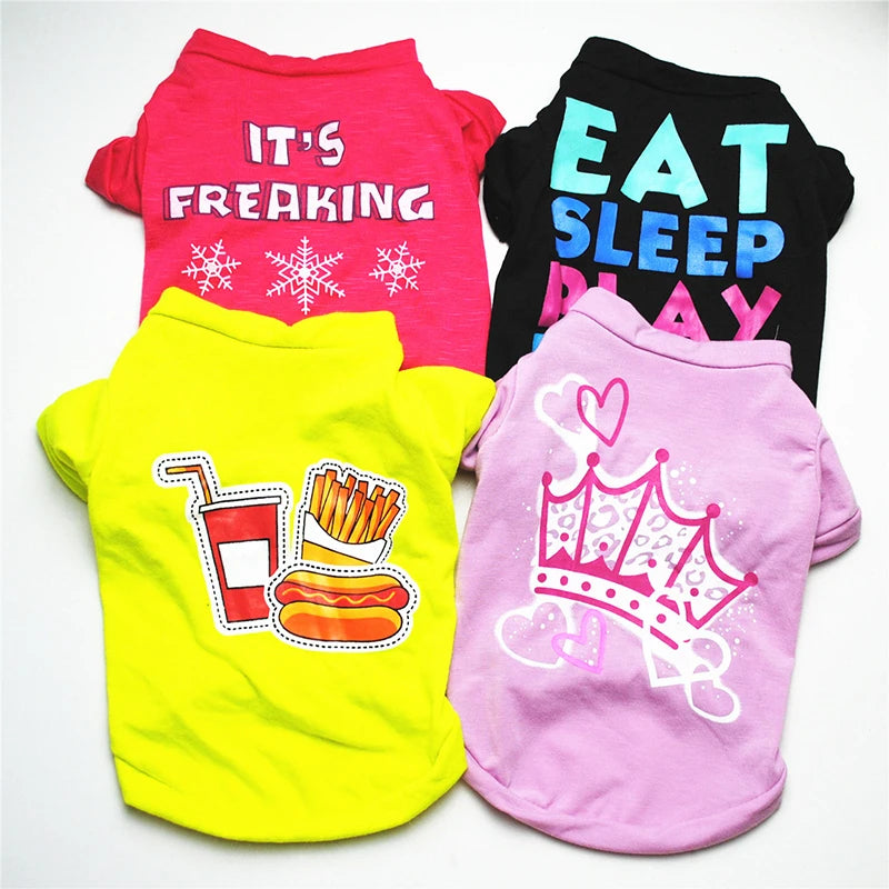 Fashionable pet clothes cute dog vest shirt dog costume