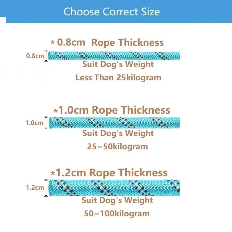 150cm/200cm/300cm Strong Dog Leash Prevent Dog Burst Forward