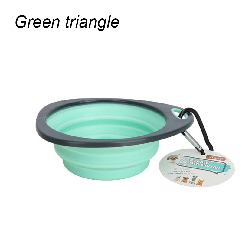 Pet Folding Silicone Bowl Collapsible Dog Outdoor Travel